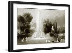 The Fountain at Wilhelmshohe, Near Cassel-English-Framed Giclee Print