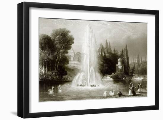 The Fountain at Wilhelmshohe, Near Cassel-English-Framed Giclee Print