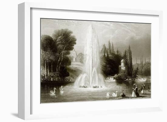 The Fountain at Wilhelmshohe, Near Cassel-English-Framed Giclee Print