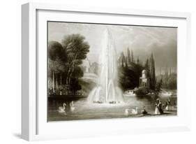 The Fountain at Wilhelmshohe, Near Cassel-English-Framed Giclee Print