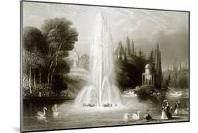 The Fountain at Wilhelmshohe, Near Cassel-English-Mounted Giclee Print