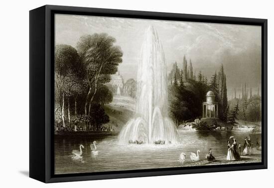 The Fountain at Wilhelmshohe, Near Cassel-English-Framed Stretched Canvas