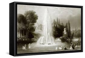 The Fountain at Wilhelmshohe, Near Cassel-English-Framed Stretched Canvas