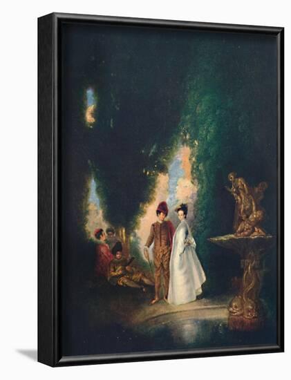 'The Fountain', c18th century, (1911)-Jean-Antoine Watteau-Framed Giclee Print