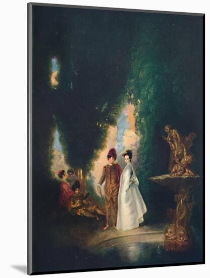 'The Fountain', c18th century, (1911)-Jean-Antoine Watteau-Mounted Giclee Print