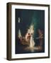 'The Fountain', c18th century, (1911)-Jean-Antoine Watteau-Framed Giclee Print