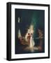 'The Fountain', c18th century, (1911)-Jean-Antoine Watteau-Framed Giclee Print