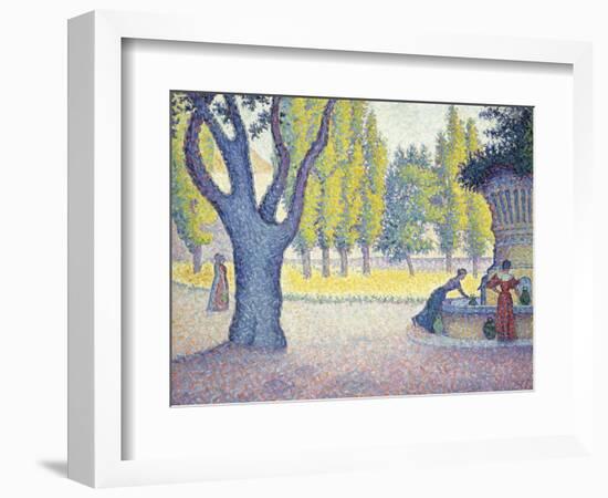 The Fountain des Lices in St. Tropez-Paul Signac-Framed Premium Giclee Print