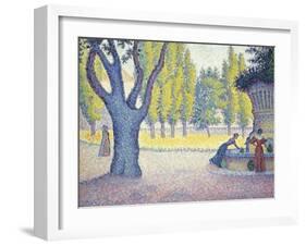 The Fountain des Lices in St. Tropez-Paul Signac-Framed Giclee Print