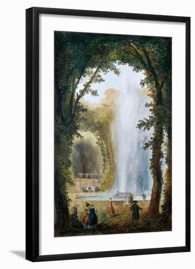 The Fountain in the Grove of the Muses at the Chateau De Marly-Hubert Robert-Framed Giclee Print