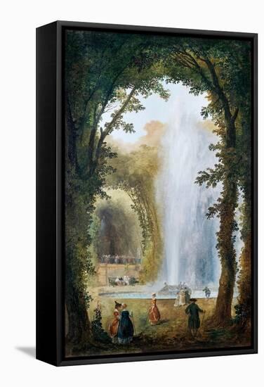 The Fountain in the Grove of the Muses at the Chateau De Marly-Hubert Robert-Framed Stretched Canvas