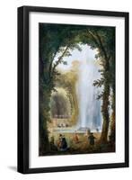 The Fountain in the Grove of the Muses at the Chateau De Marly-Hubert Robert-Framed Giclee Print