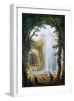 The Fountain in the Grove of the Muses at the Chateau De Marly-Hubert Robert-Framed Giclee Print