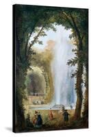 The Fountain in the Grove of the Muses at the Chateau De Marly-Hubert Robert-Stretched Canvas