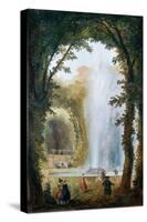 The Fountain in the Grove of the Muses at the Chateau De Marly-Hubert Robert-Stretched Canvas