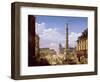 The Fountain in the Place Du Chatelet, Paris, 1810-Etienne Bouhot-Framed Giclee Print