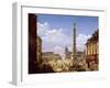 The Fountain in the Place Du Chatelet, Paris, 1810-Etienne Bouhot-Framed Giclee Print