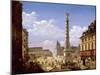 The Fountain in the Place Du Chatelet, Paris, 1810-Etienne Bouhot-Mounted Giclee Print