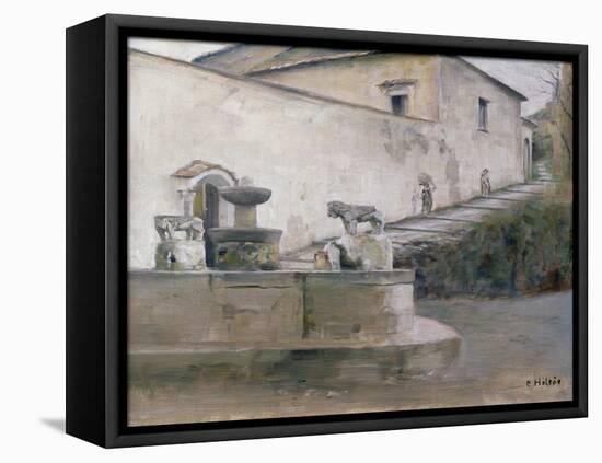 The Fountain, Italy-Carl Holsoe-Framed Stretched Canvas