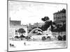 The Fountain of Cybele, Madrid, 1900-null-Mounted Giclee Print