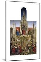 The Fountain of Grace and the Triumph of Ecclesia over the Synagogue, 1430-Jan van Eyck-Mounted Giclee Print