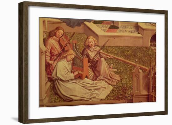 The Fountain of Grace, Detail of Three Angel Musicians-Jan van Eyck-Framed Giclee Print