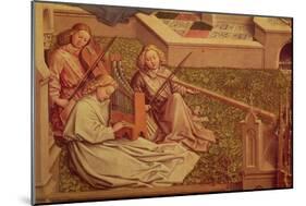 The Fountain of Grace, Detail of Three Angel Musicians-Jan van Eyck-Mounted Giclee Print