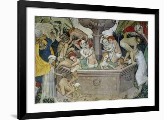The Fountain of Life, Detail of Bathers in the Fountain, 1418-30-Giacomo Jaquerio-Framed Giclee Print