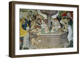 The Fountain of Life, Detail of Bathers in the Fountain, 1418-30-Giacomo Jaquerio-Framed Giclee Print