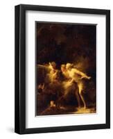 The Fountain of Love, 1780's-Jean-Honoré Fragonard-Framed Premium Giclee Print