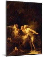 The Fountain of Love, 1780's-Jean-Honoré Fragonard-Mounted Giclee Print