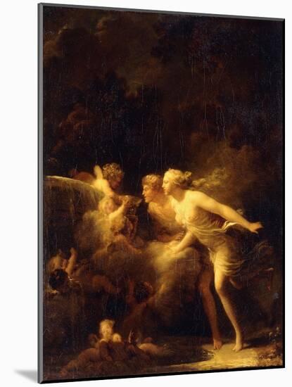 The Fountain of Love, 1780's-Jean-Honoré Fragonard-Mounted Giclee Print