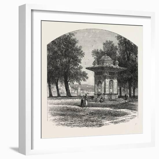 The Fountain of Sweet Waters, Constantinople, Istanbul, Turkey, 19th Century-null-Framed Giclee Print