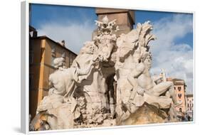 The Fountain of the Four Rivers, Piazza Navona, Rome, Lazio, Italy, Europe-Carlo-Framed Photographic Print