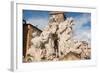 The Fountain of the Four Rivers, Piazza Navona, Rome, Lazio, Italy, Europe-Carlo-Framed Photographic Print