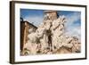 The Fountain of the Four Rivers, Piazza Navona, Rome, Lazio, Italy, Europe-Carlo-Framed Photographic Print