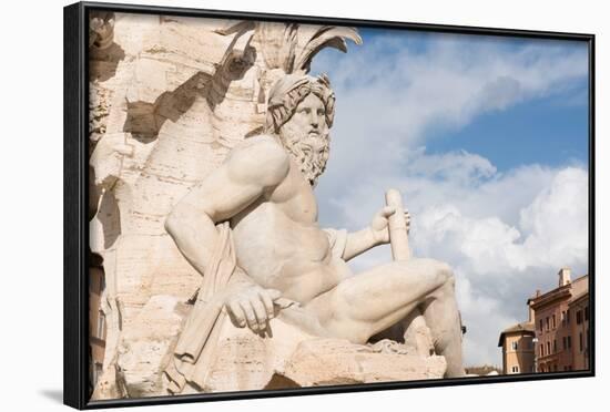 The Fountain of the Four Rivers, Piazza Navona, Rome, Lazio, Italy, Europe-Carlo-Framed Photographic Print