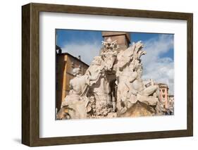 The Fountain of the Four Rivers, Piazza Navona, Rome, Lazio, Italy, Europe-Carlo-Framed Photographic Print