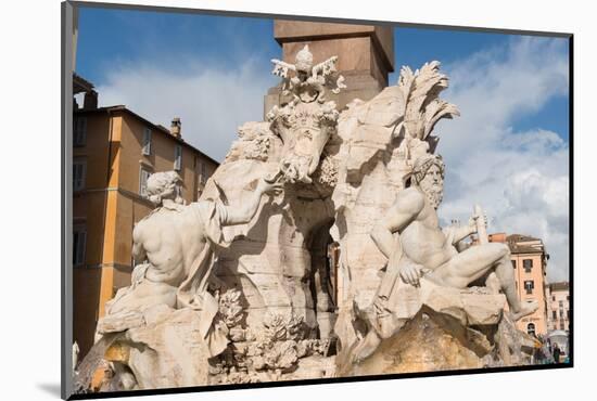 The Fountain of the Four Rivers, Piazza Navona, Rome, Lazio, Italy, Europe-Carlo-Mounted Photographic Print