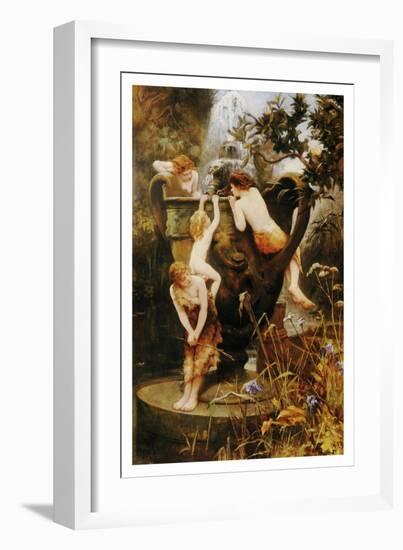 The Fountain Of Youth-Charles Napier Kennedy-Framed Art Print