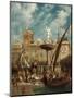 The Fountain, Port of Genoa, Italy, 1855-William Parrott-Mounted Giclee Print