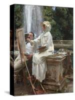 The Fountain, Villa Torlonia, Frascati, Italy, 1907-John Singer Sargent-Stretched Canvas