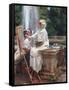 The Fountain, Villa Torlonia, Frascati, Italy by John Singer Sargent-John Singer Sargent-Framed Stretched Canvas