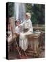 The Fountain, Villa Torlonia, Frascati, Italy by John Singer Sargent-John Singer Sargent-Stretched Canvas