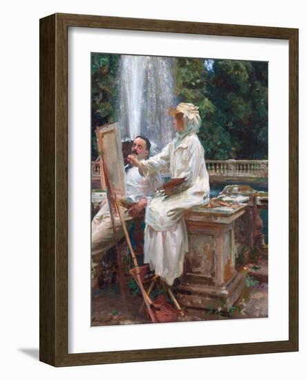 The Fountain, Villa Torlonia, Frascati, Italy by John Singer Sargent-John Singer Sargent-Framed Giclee Print