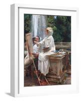 The Fountain, Villa Torlonia, Frascati, Italy by John Singer Sargent-John Singer Sargent-Framed Giclee Print