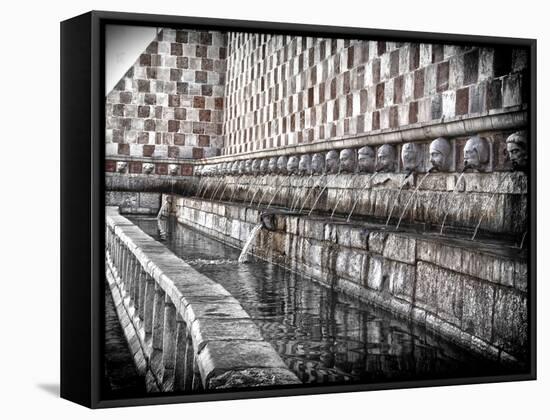 The Fountain with the 99 Spouts-Andrea Costantini-Framed Stretched Canvas