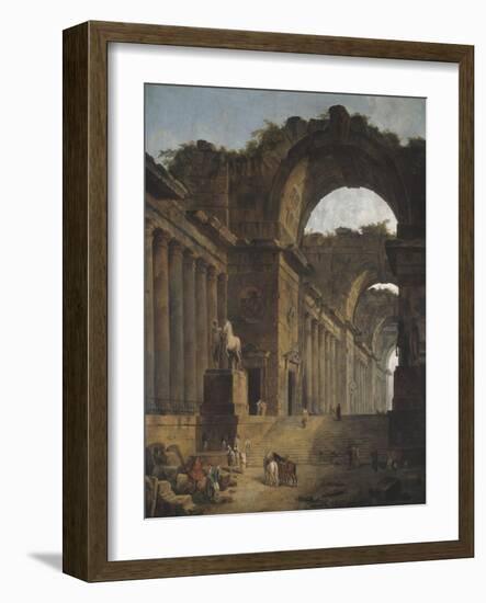 The Fountains, 1787-88-Hubert Robert-Framed Giclee Print