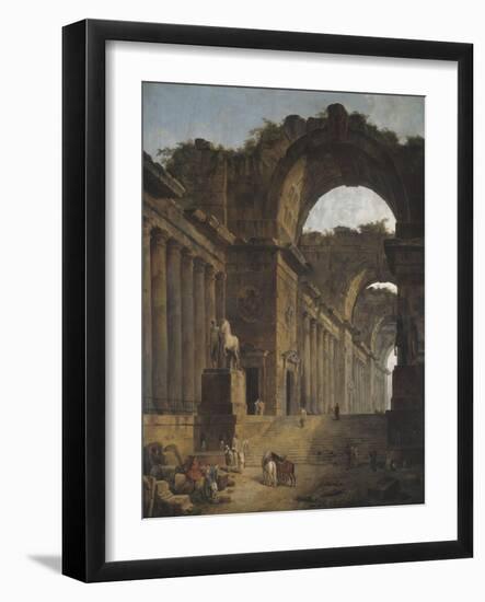 The Fountains, 1787-88-Hubert Robert-Framed Giclee Print