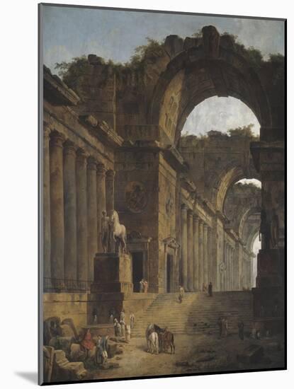 The Fountains, 1787-88-Hubert Robert-Mounted Giclee Print